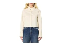 Amazon Essentials Women (XXL) Modern Shirt Cream