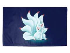 "Glowing Kitsune" 3' x 2' Rug