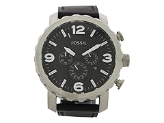 Fossil Men's JR1436 Nate Chronograph Black Leather Watch