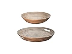 LEXA 2-Piece Handcrafted Bamboo Entertaining Set