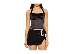 Forever 21 Women (XL) Satin Halter Crop Top