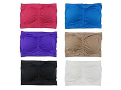 6Pk Solid Color Bandeaus