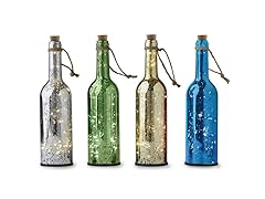 Summer Wine Bottle Lights, Set of 4