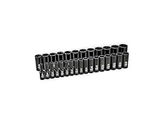 GEARWRENCH 29 Pc. 1/2" Drive 6 Pt. Impact Socket Set, Deep, Metric - 84935N 
