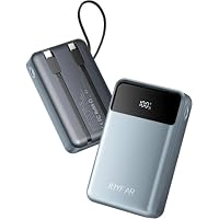 2-Pack Joyfar 30000mAh 22.5W USB-C Power Bank with 2 Built-in Cables