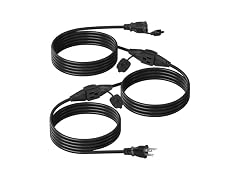 BN-LINK 25 ft Outdoor Extension Cord w/3 Inline Outlet