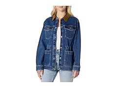 Amazon Essentials Womens Denim Cinched Waist Jacket