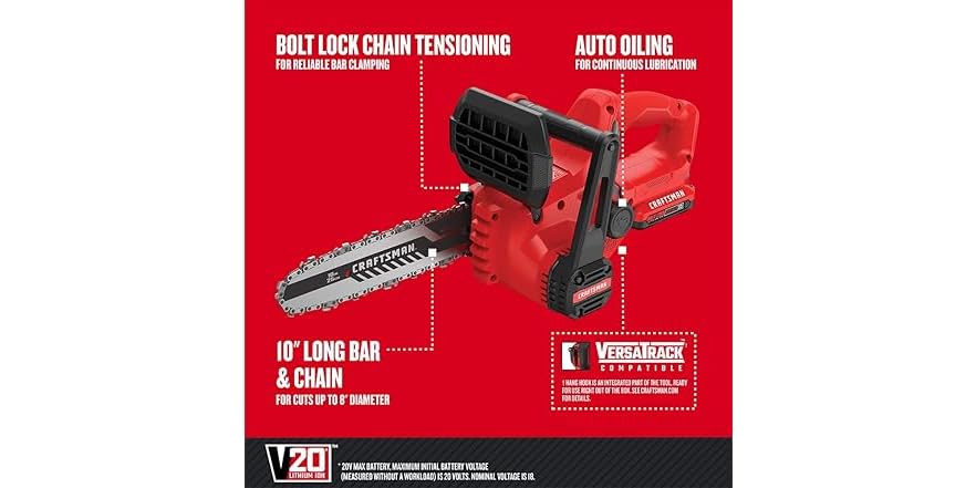 CRAFTSMAN CMCCS610D1 Mini Cordless 10 in. Chainsaw