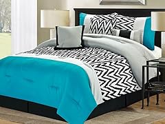 7-Pc Bentley Comforter Set- Blue-Queen