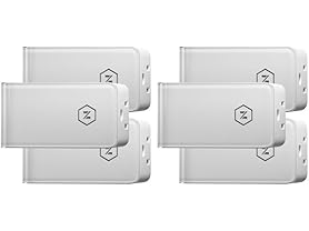 Zuli ZSP-NA-3001Smartplug: Smart Home Control, Dimmer, Energy Monitor & Timer – 6 Pack