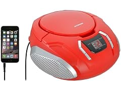 Sylvania Proscan Elite Portable CD Boombox Red