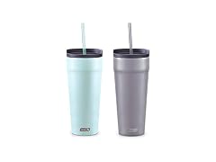 DASH 20oz Tumbler with Spill-Proof Lid and Straw  2PK