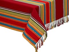 Caliente Stripe Tablecloth 52 X 52"