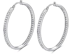 Womens 40mm Hoop Earrings