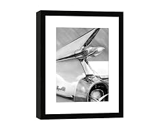 Framed White Cadillac
