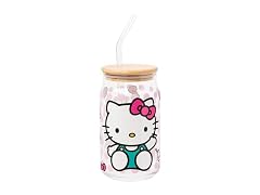 Hello Kitty Strawberry Milk Bow, Glass Tumbler, 16oz