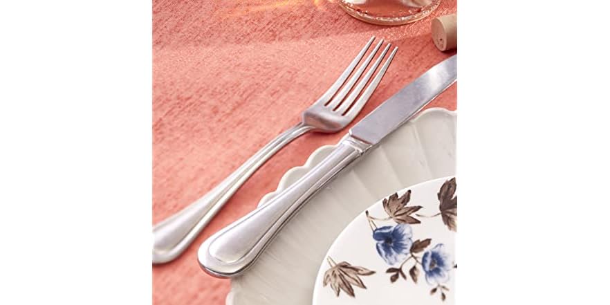 Lenox Set Posate 20 Pezzi Textured Neutrals - Acciaio Inox 18/10 Con Finitura Martellata Vintage