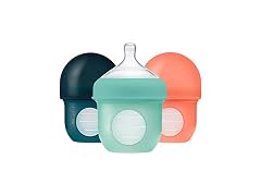 Boon Nursh Silicone Baby Bottle, 3 Count