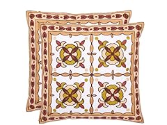 Gorgon Tiles 18x18 Green/Beige - S/2