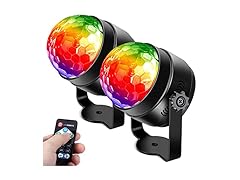 GAOMON Party Disco Lights, 2 Pack RGB Disco Ball Remote C