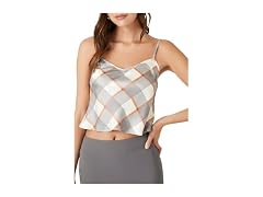 Forever 21  (XL) Satin Cropped Cami Vanilla