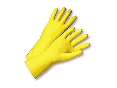 West Chester 16 mil. 12 in. Flock Lined Latex Gloves, Size 7, 12 Pairs