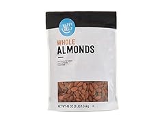 Amazon Brand - Happy Belly Whole Raw Almonds, 48 oz.