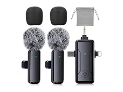 PGDLOF 3 In 1 Wireless Mini Microphone