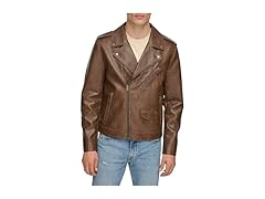 Levis Mens Faux Leather Motorcycle Jacket (XL)