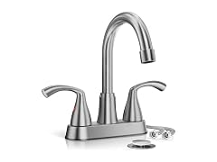 Phiestina Centerset 4" Brushed Nickel Bathroom Faucet