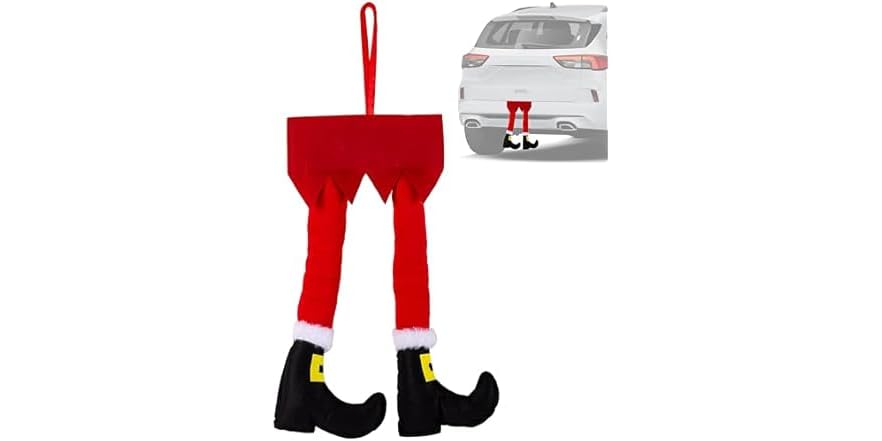 Zone Tech Santa Legs Christmas Auto Decoration