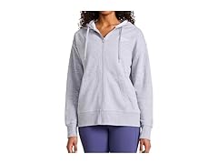 Reebok Womens (XL) Embroidery FullZip Hoodie Gry