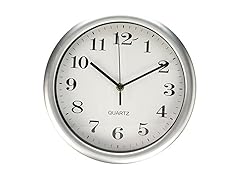 Kole Round Silver Wall Clock