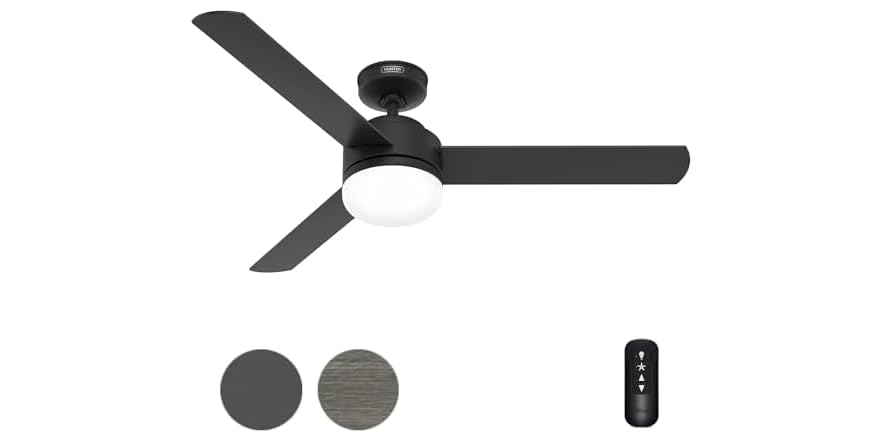 Hunter Fan 52 Inch Matte Black Indoor Ceiling Fan