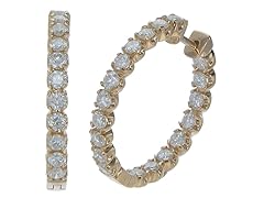 3.38 CT Diamond Earrings 14K Yellow Gold