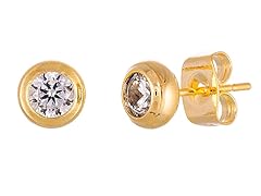 Swarovski Crystal Elements 18K Gold 4mm Stud Earring