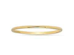 PAJURE 14k Gold Thin Wedding Band Ring