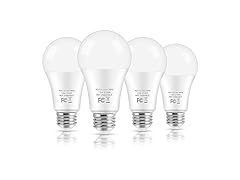 LED Light Bulbs, 100 Watt Equivalent A19 LED, 4PK