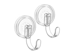 2P Clear Wreath Hanger Suction Cup Hook