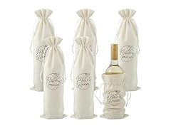 Fun Express Maid of Honor & Bridesmaid Wine Drawstring Bags - 6 Pieces
