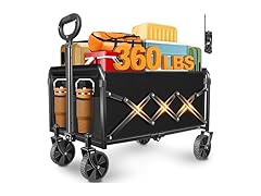 ARTIST'S DREAM Wagon Cart, 360lbs, Black