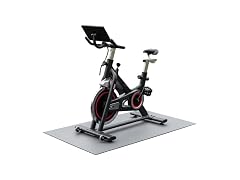 Rubber-Cal Exercise Bike Mats - 5mm x 4ft x 5ft - Blue