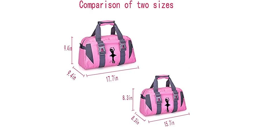 Madison & Dakota Girls Dance Duffle Bag For Ballet, Dance, Dancewear, Clothing, Dresses, Skirts