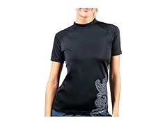 Kanu Surf Women's Lanai Black Rashguard (M)