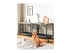 GAOMON 38.6" Double-Doors Dog Kennel
