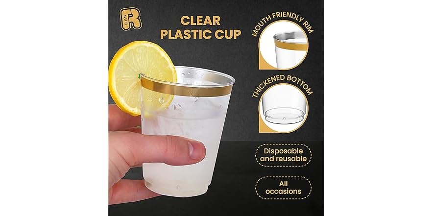 R-kay Plastic Cups, Heavy Duty 10 OZ
