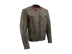 Milwaukee Leather Men's Distressed Brown Leather Scoot