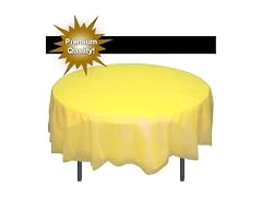 Premium Round Light Yellow table cover