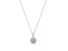 1 CTTW Turquoise Moissanite Necklace