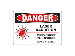 DANGER Laser Radiation Sign 8x12